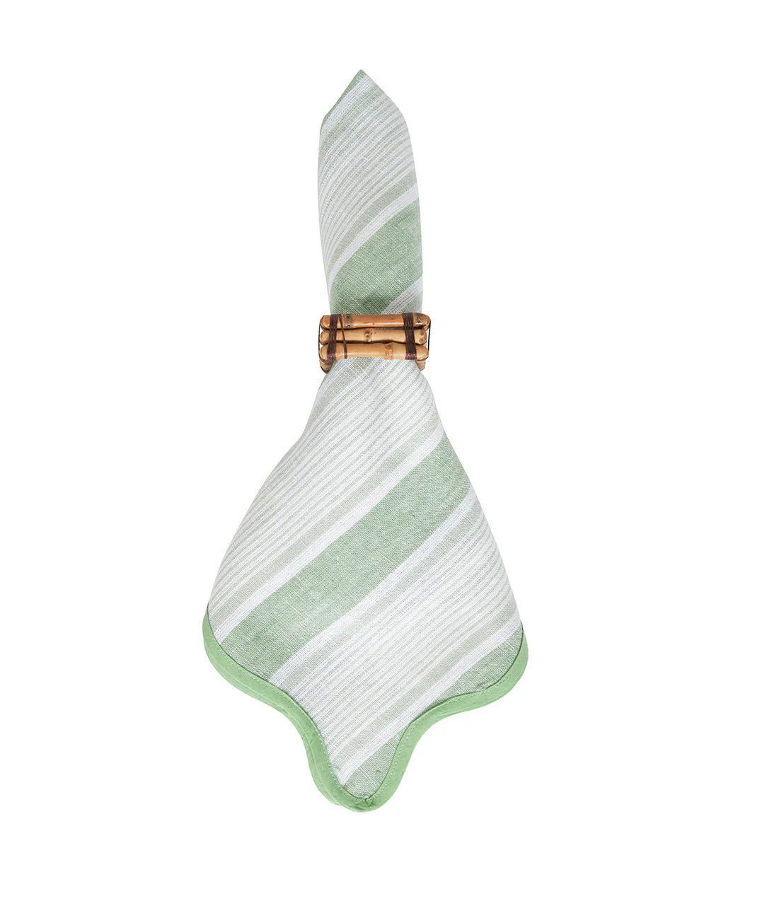 Juliska Cabana Stripe Napkin Set of 4 - Seagrass Linens and placemats Juliska