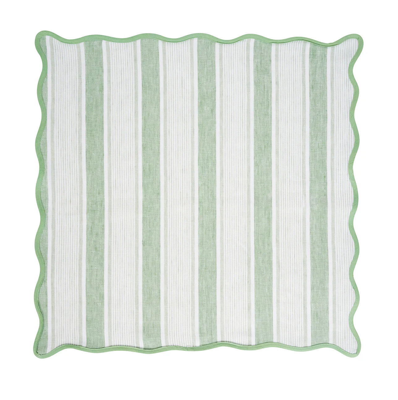 Juliska Cabana Stripe Napkin Set of 4 - Seagrass Linens and placemats Juliska