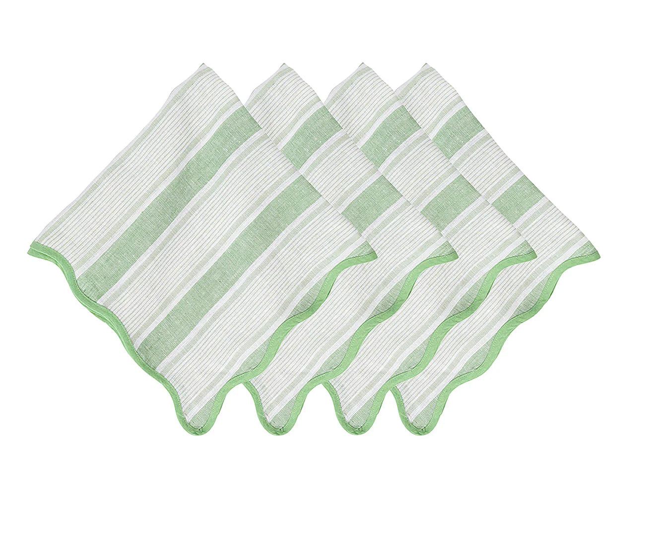 Juliska Cabana Stripe Napkin Set of 4 - Seagrass Linens and placemats Juliska