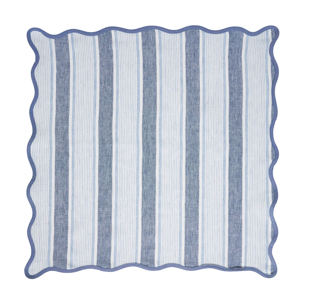 Juliska Cabana Stripe Napkin Set of 4 - Ocean Linens and placemats Juliska