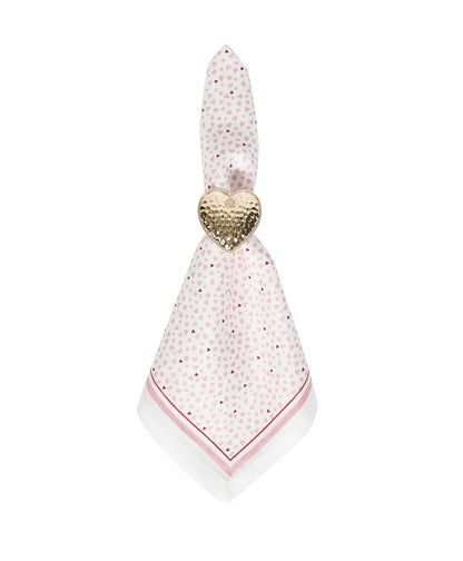 Juliska Love You More Napkin Set of 4 - Pink Linens and placemats Juliska