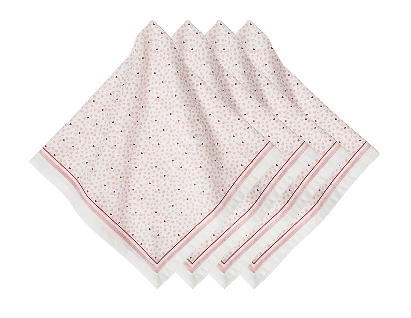 Juliska Love You More Napkin Set of 4 - Pink Linens and placemats Juliska