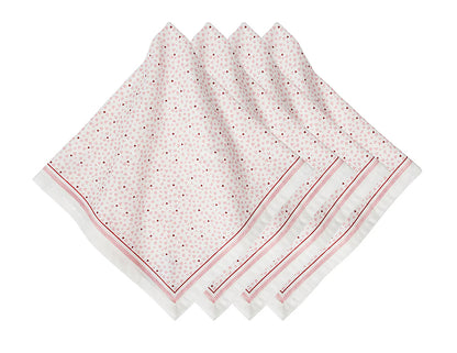 Juliska Love You More Napkin Set of 4 - Pink Linens and placemats Juliska