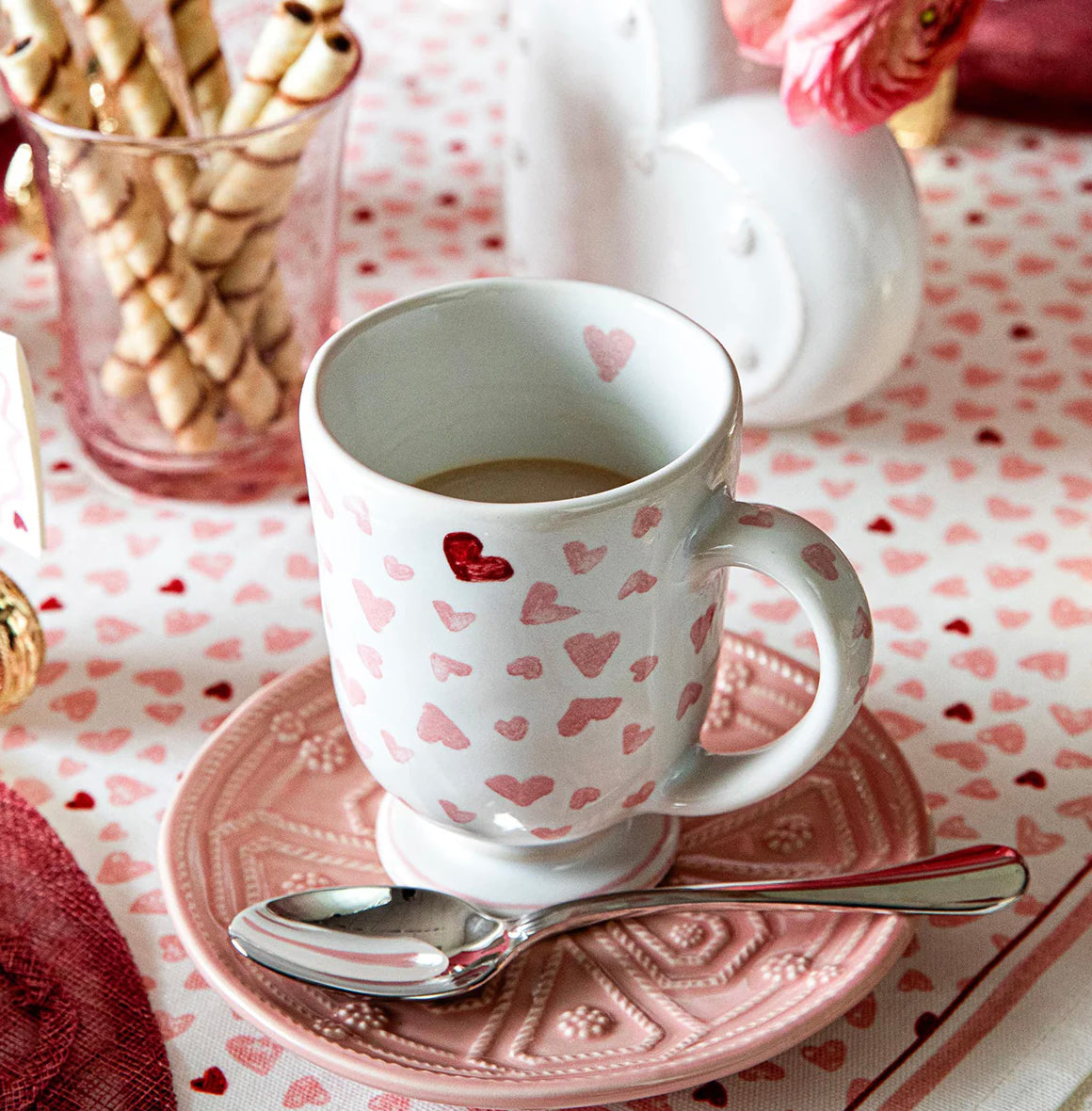 Juliska Love You More Mug in Gift Box - Pink Dinnerware Juliska