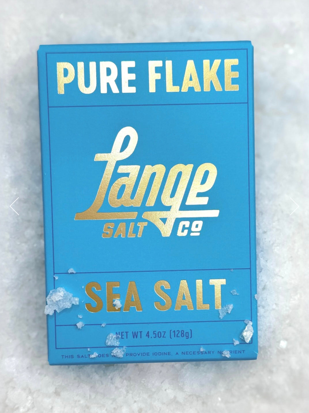 Lange Pure Flake Finishing Sea Salt Box Ingredients Lange Salt Co.