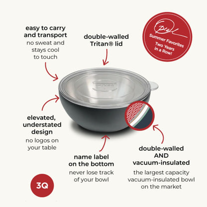 Vacuum-Insulated 3-Quart Serving Bowl in Bone served