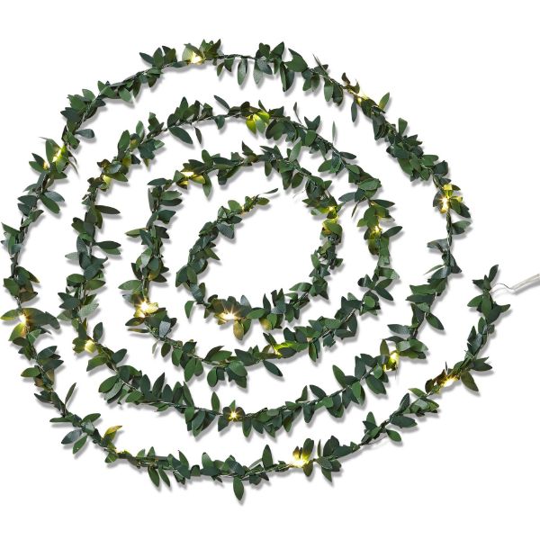 Laurel Leaf String Lights Holiday TAG