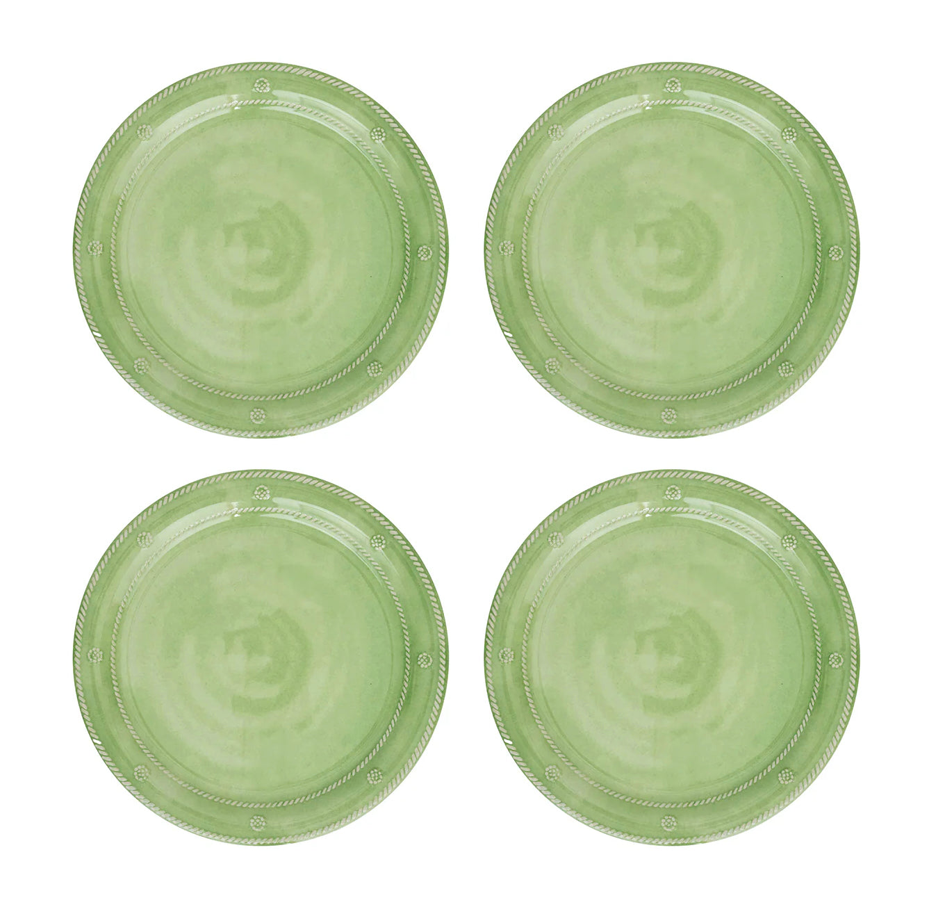 Juliska Melamine Berry & Thread 11" Dinner Plate Set/4 - Ocean or Seagrass Dinnerware Juliska