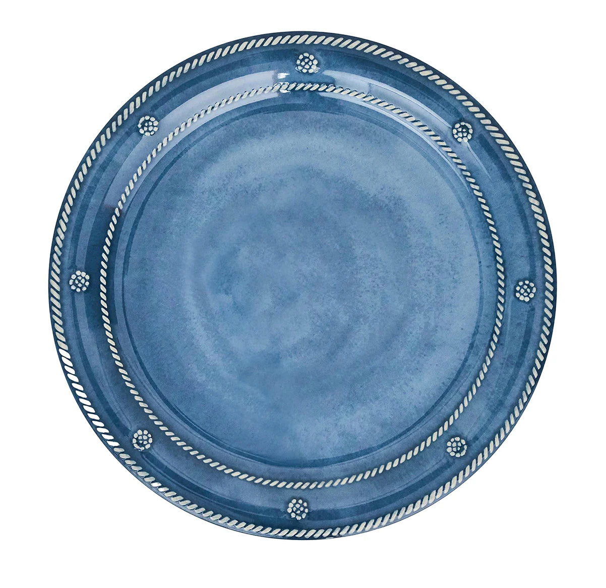 Juliska Melamine Berry & Thread 11" Dinner Plate Set/4 - Ocean or Seagrass Dinnerware Juliska
