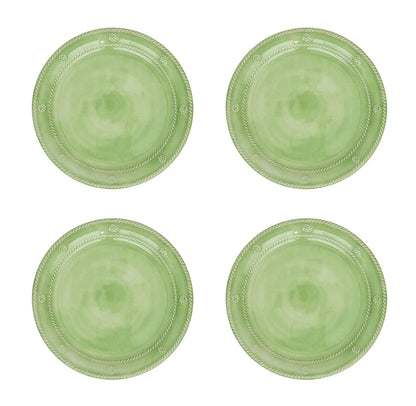 Juliska Melamine Berry & Thread 9" Dessert/Salad Plate Set of 4 - Ocean or Seagrass Dinnerware Juliska
