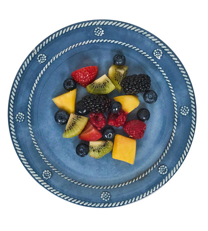 Juliska Melamine Berry & Thread 9" Dessert/Salad Plate Set of 4 - Ocean or Seagrass Dinnerware Juliska