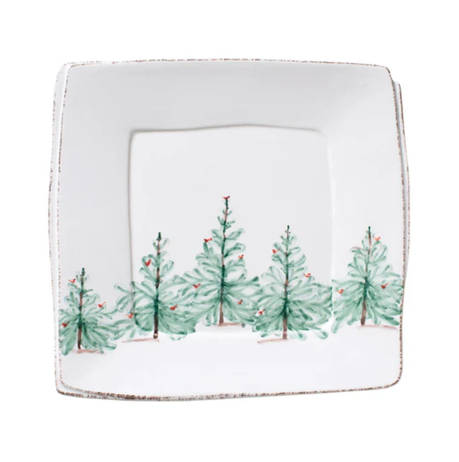 Vietri Melamine Lastra Holiday Square Platter Serveware VIETRI