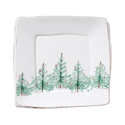 Vietri Melamine Lastra Holiday Square Platter Serveware VIETRI