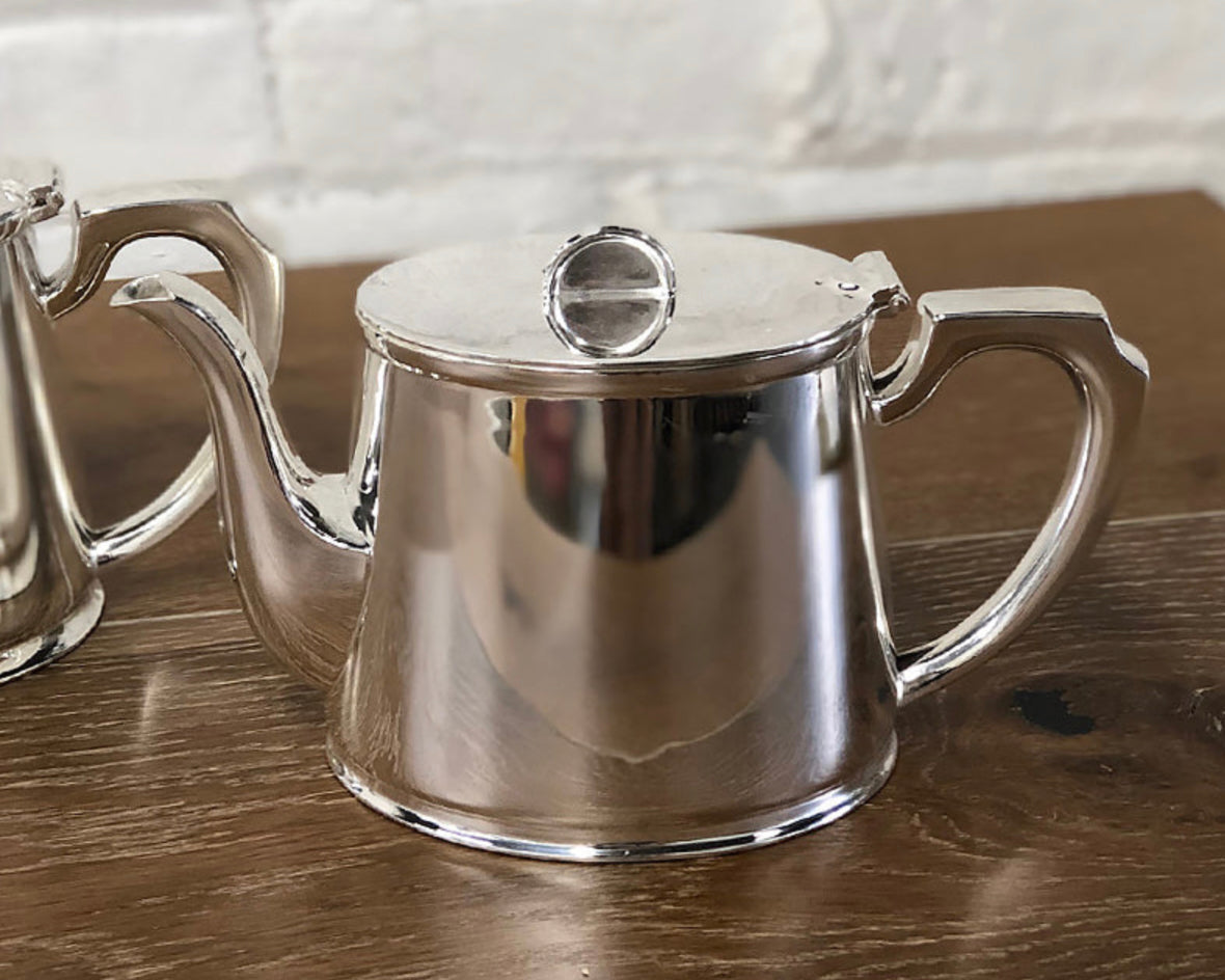 Hôtel Silver Vintage Tea & Coffee Pot - Half Moon Finial Hotel Silver Hotel Silver