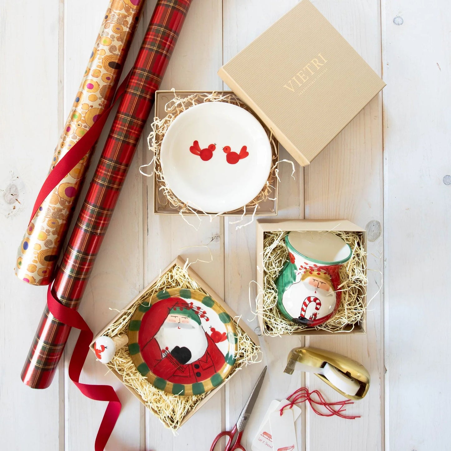 Vietri Old St. Nick Ti Penso Plate Dinnerware VIETRI