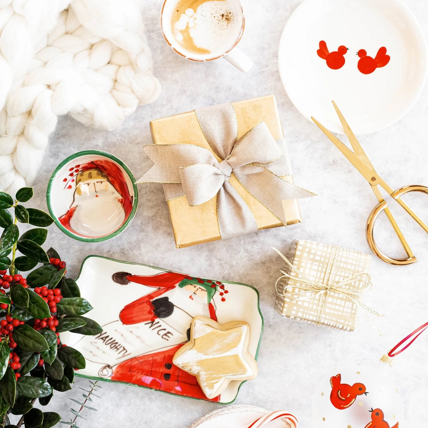 Vietri Old St. Nick Ti Penso Plate Dinnerware VIETRI