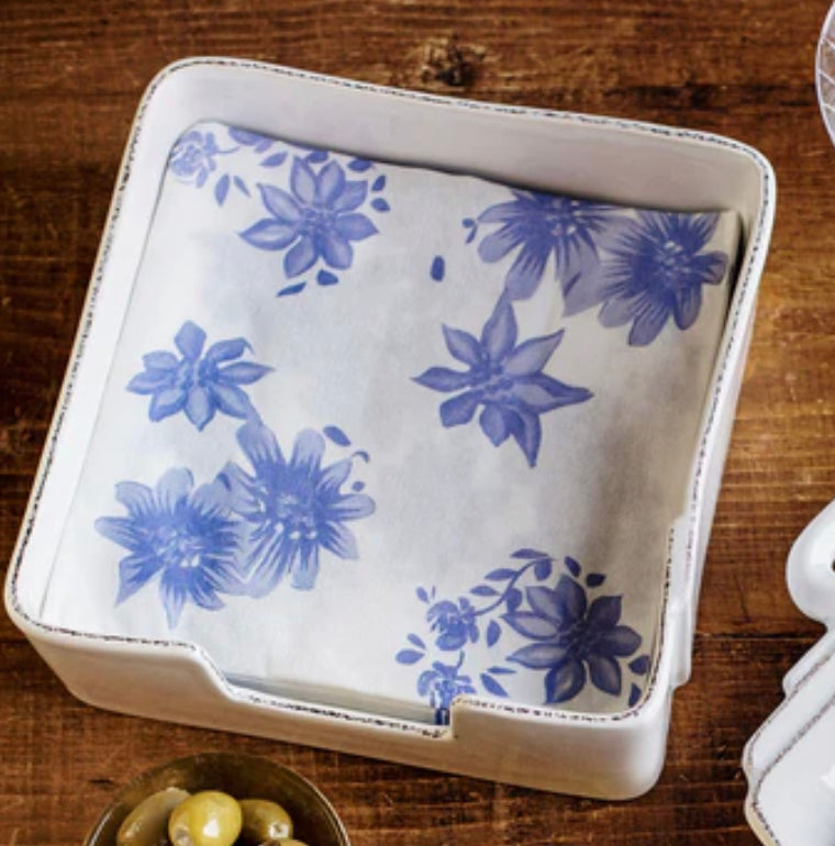 Vietri Papersoft Blue & White Floral Napkins (3 size options) Napkins VIETRI