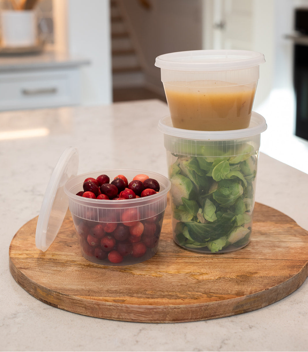 Clear Plastic Containers (set of 5)