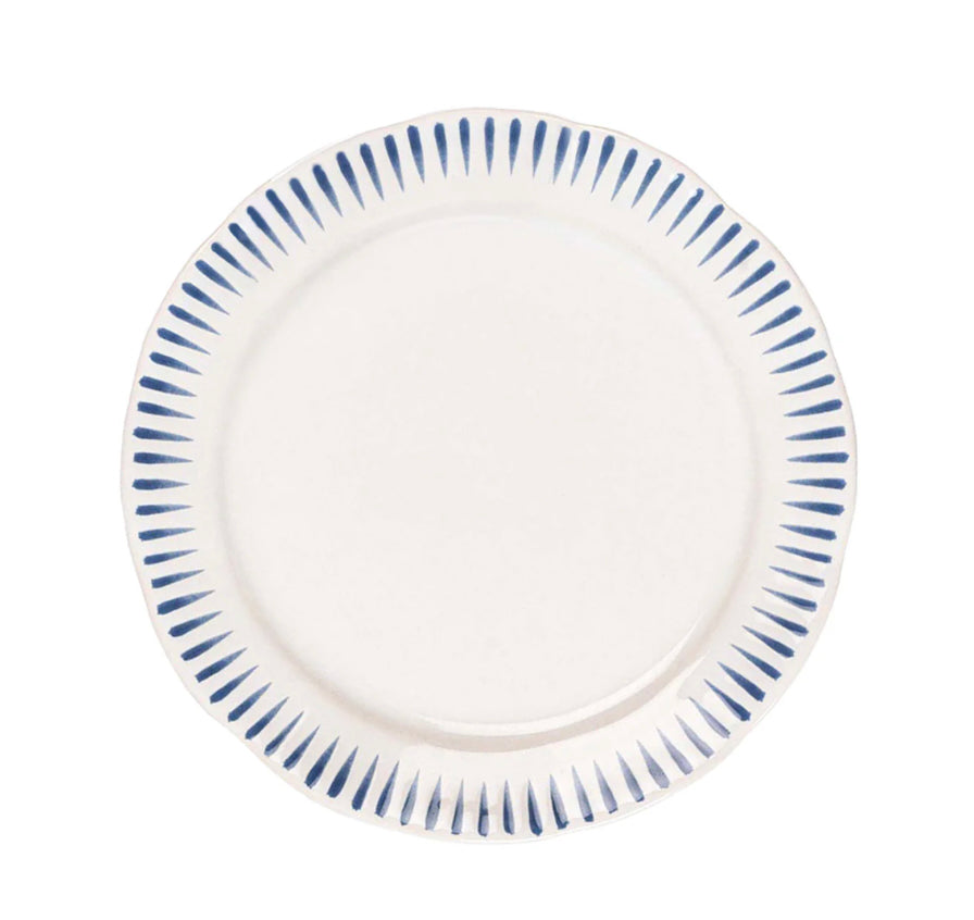 Juliska Sitio Stripe Dinner Plate - Delft Blue Juliska