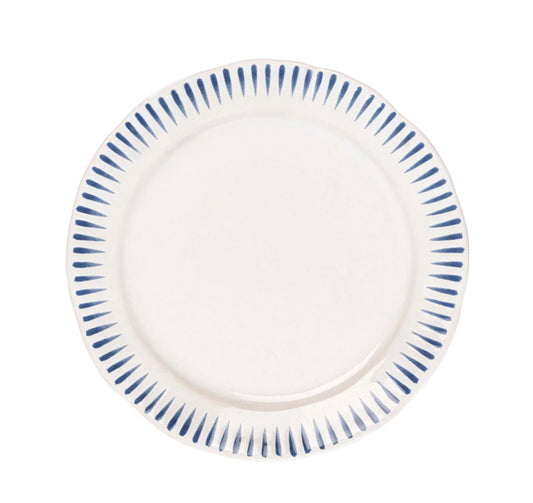 Juliska Sitio Stripe Dinner Plate - Delft Blue Juliska