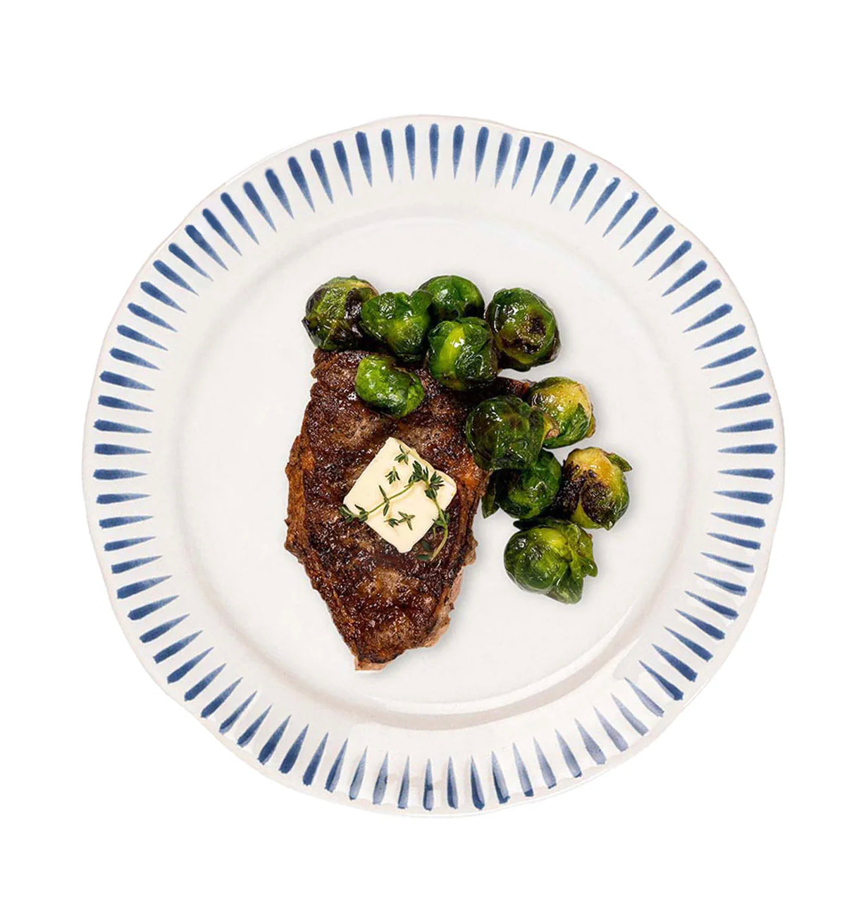 Juliska Sitio Stripe Dinner Plate - Delft Blue Juliska