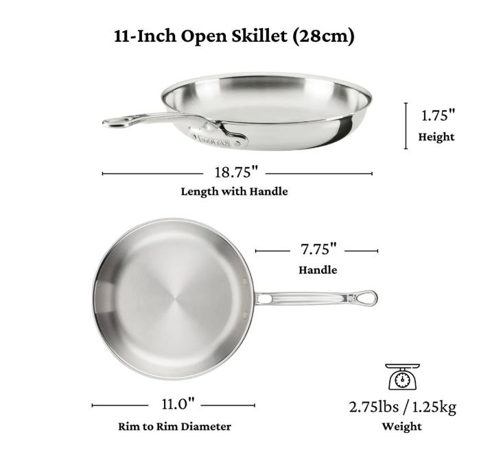 Hestan ProBond Luxe Stainless Steel Skillet Cookware Hestan