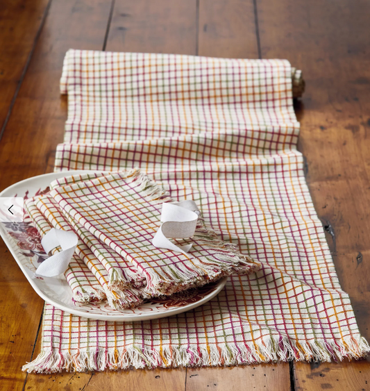 Autumn Window Pane Napkin - Set of 4