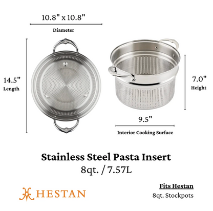 8-Quart Stainless Steel Pasta Insert