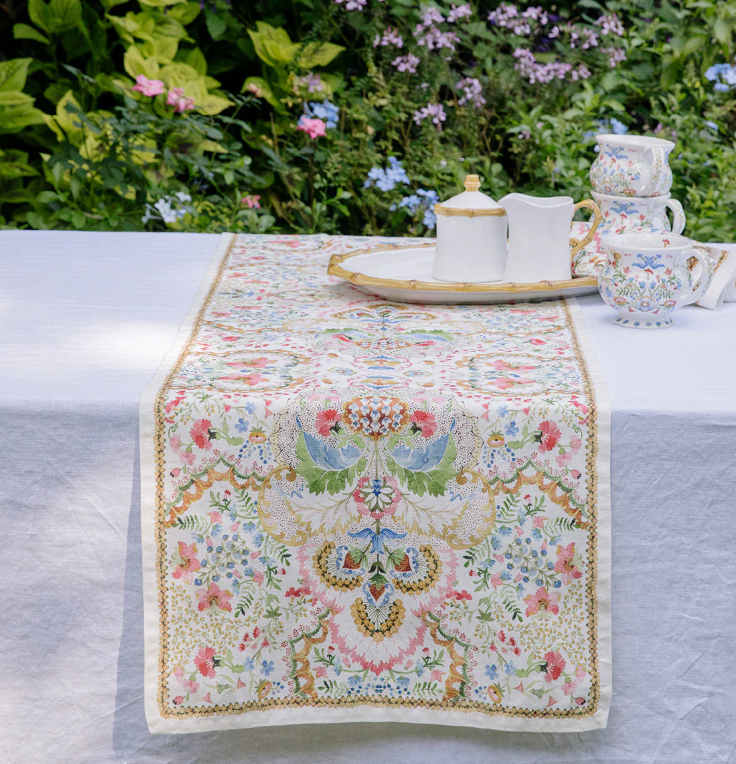 Juliska Sofia Table Runner (18" x 90"): ­Multi Table Runner Juliska