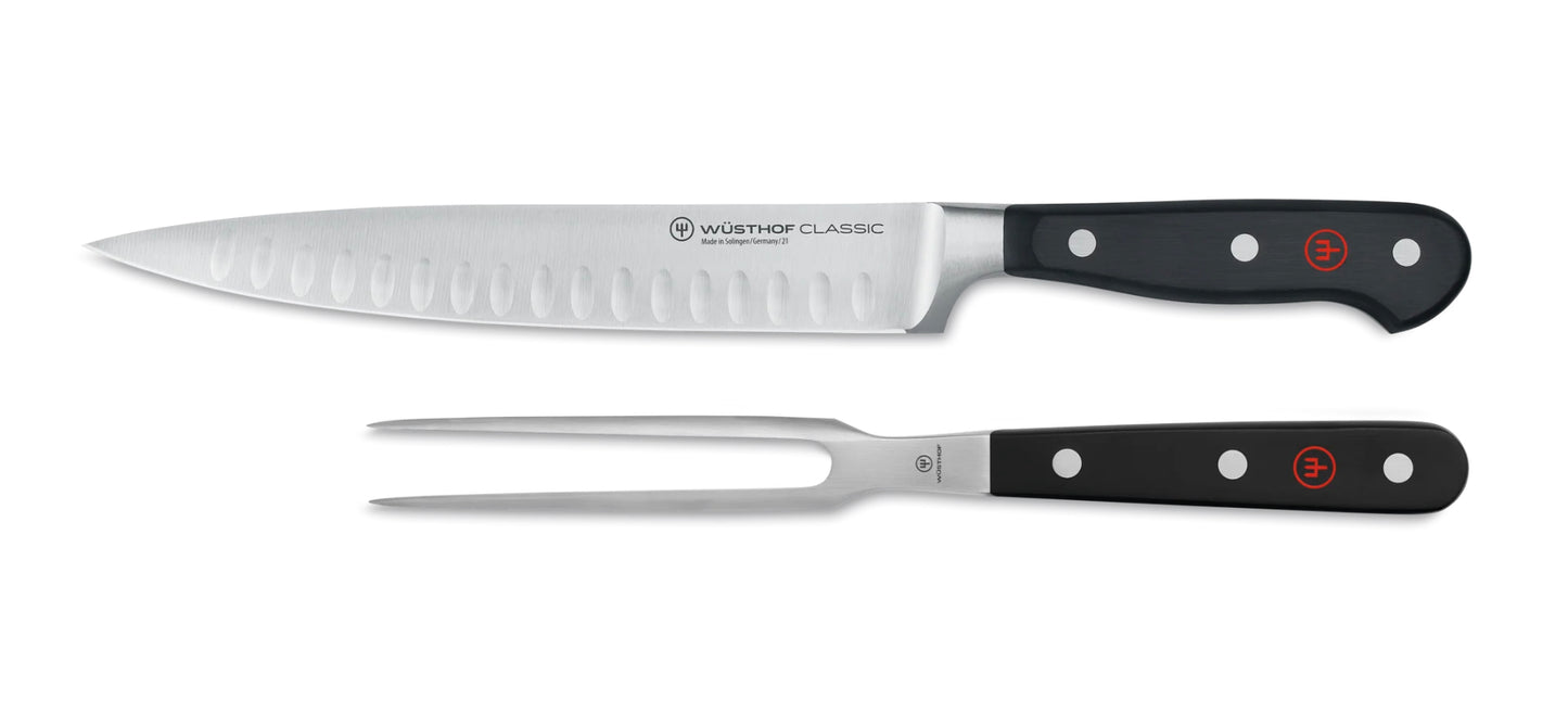WÜSTHOF Classic 2-Piece Hollow Edge Carving Set Kitchen Tools WÜSTHOF