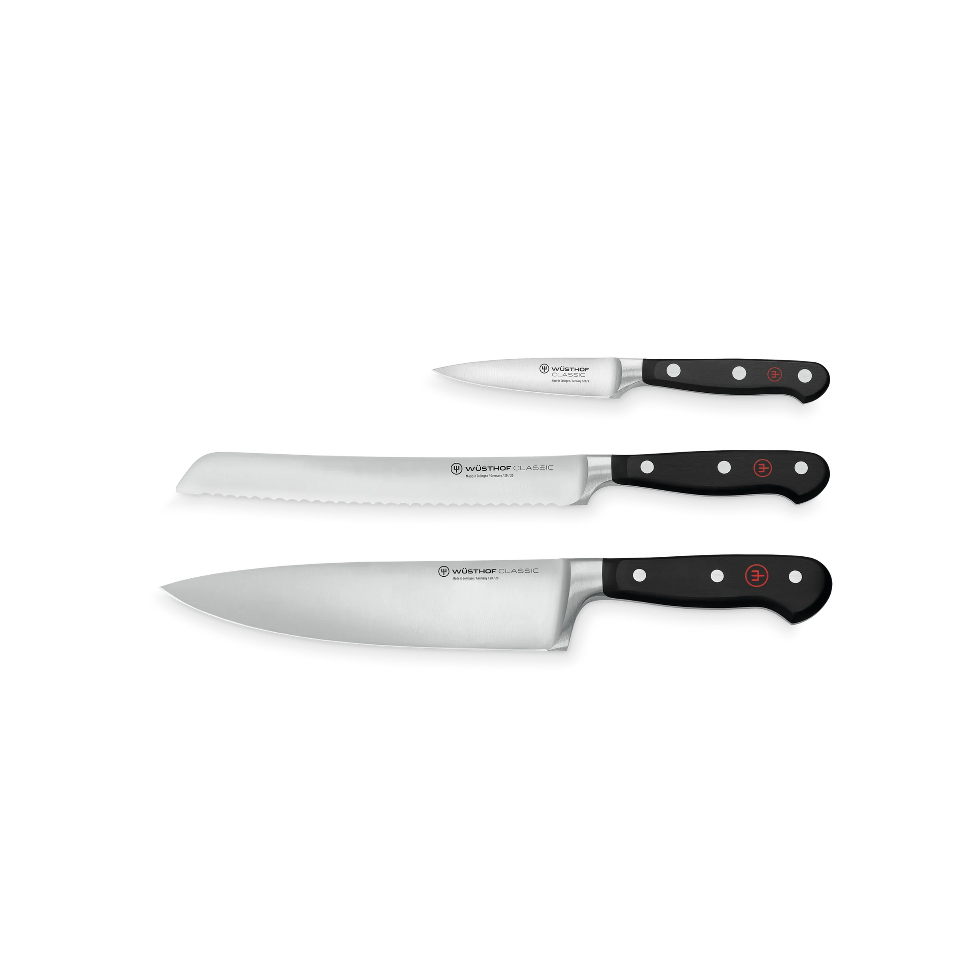 WUSTHOF CLASSIC SET 3 COLTELLI CON PORTACOLTELLI WUSTHOF CLASSIC SET 3 COLTELLI CON PORTACOLTELLI