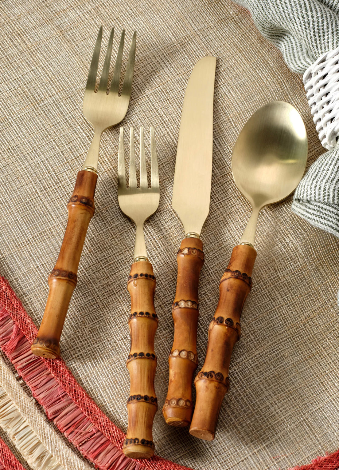 Zoya Bamboo 5pc Place Setting Tableware Blue Pheasant