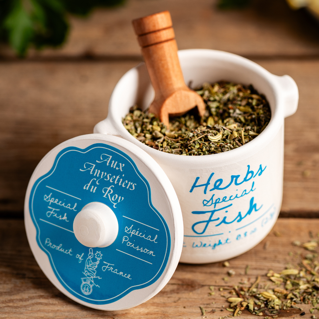 Aux Anysetiers du Roy Herbs for Fish in Ceramic Jar