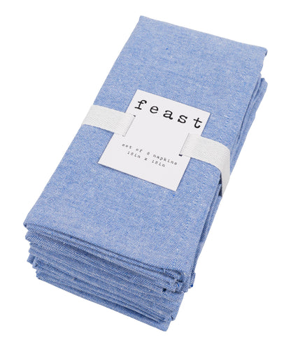 Overbrook Chambray Napkin Set Of 8: Biscuit
