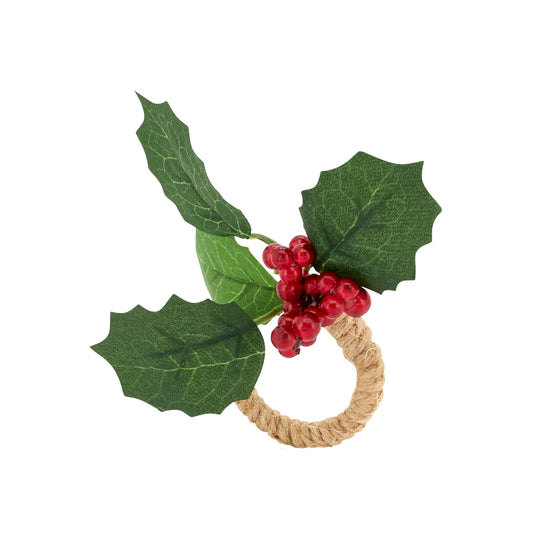 Red Berry Grove Napkin Ring Holiday Saro Lifestyle