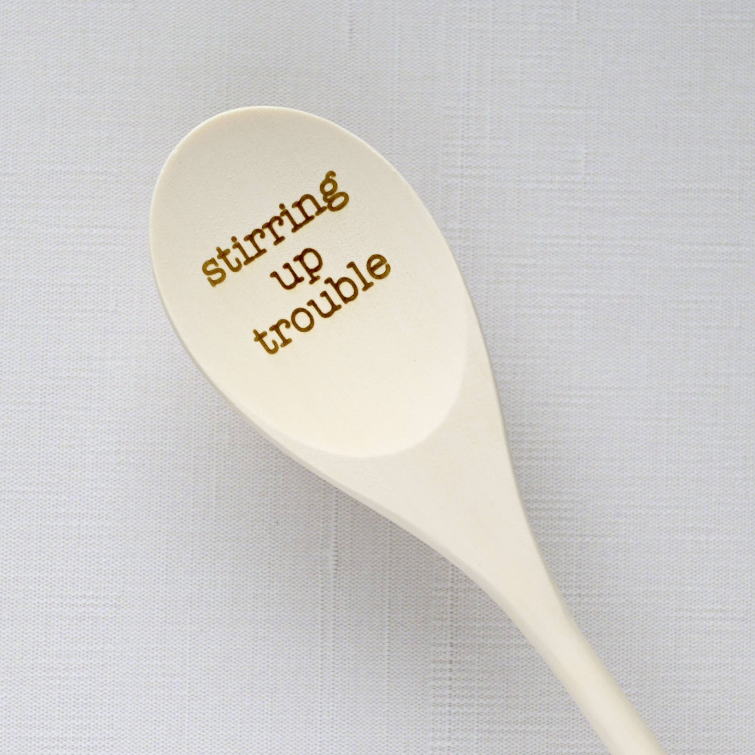 Stirring Up Trouble Engraved Wood Kitchen Spoons Kitchen Tools Blue Studio Creative