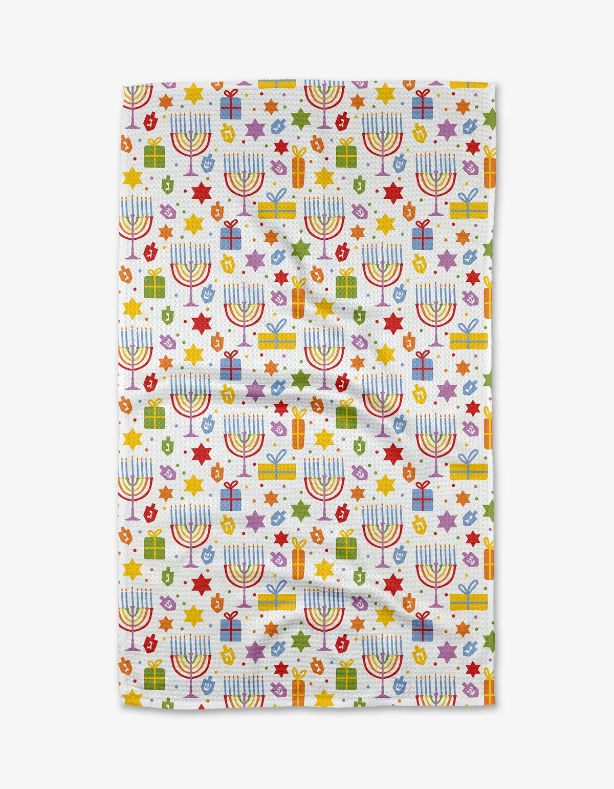 Hanukkah Oh Hanukkah Tea Towel Linens and placemats Geometry
