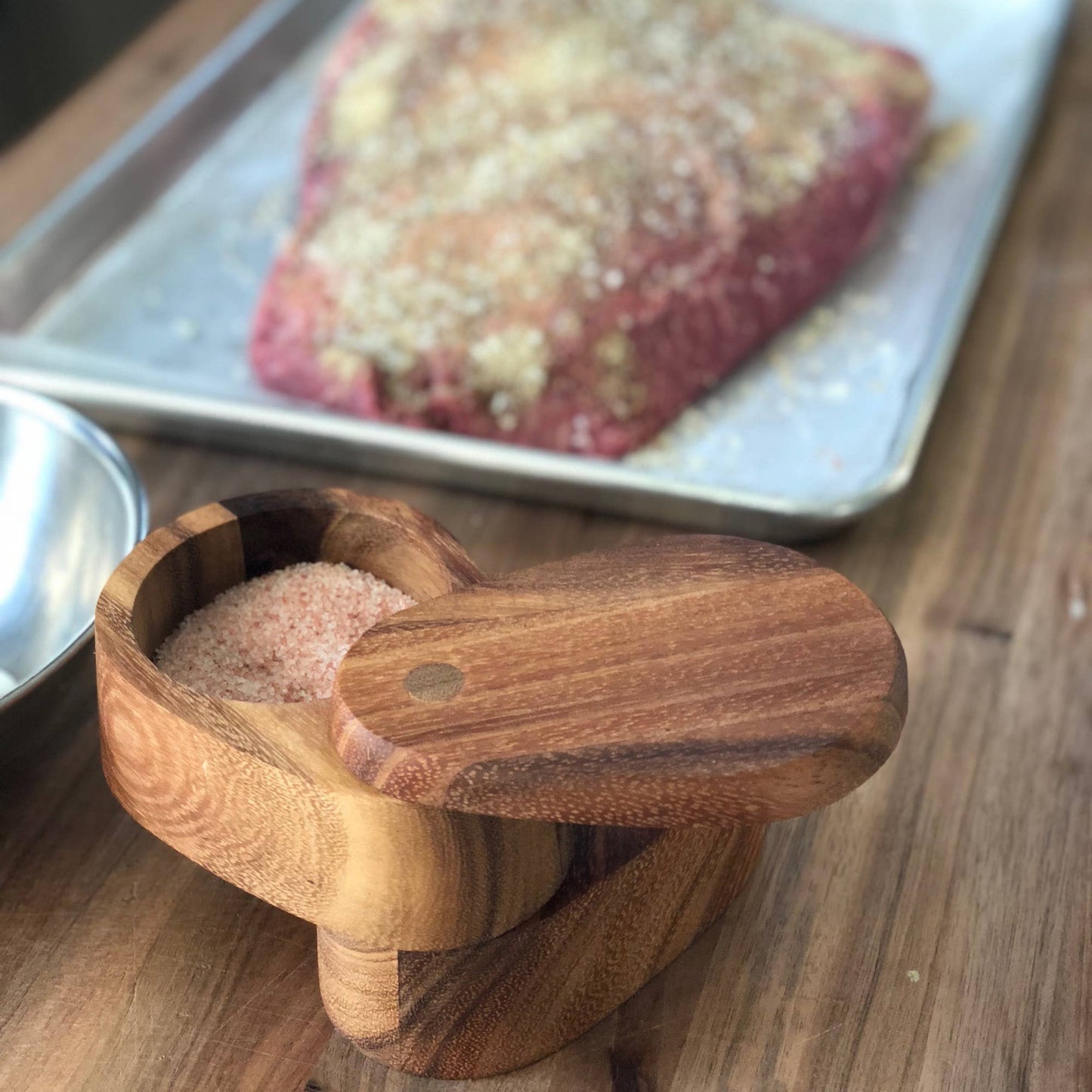 Ironwood Appalachian Salt Cellar, Acacia, Fox Run Brands