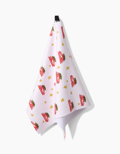 Christmas Bug Tea Towel Linens and placemats Geometry