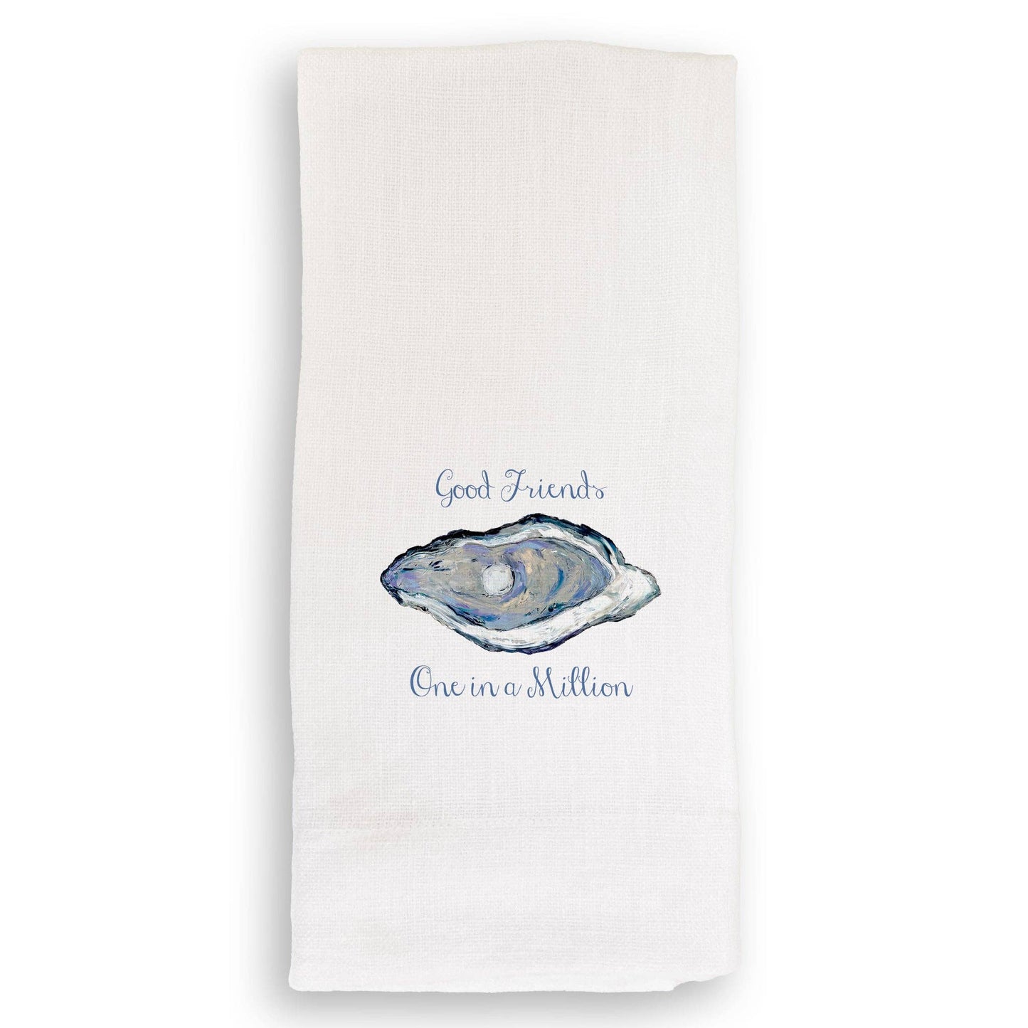 Oyster with Good Friends: Dishtowel - 20" x 25" Linens and placemats French Graffiti