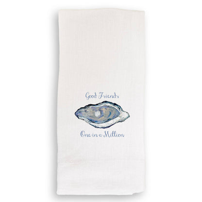 Oyster with Good Friends: Dishtowel - 20" x 25" Linens and placemats French Graffiti