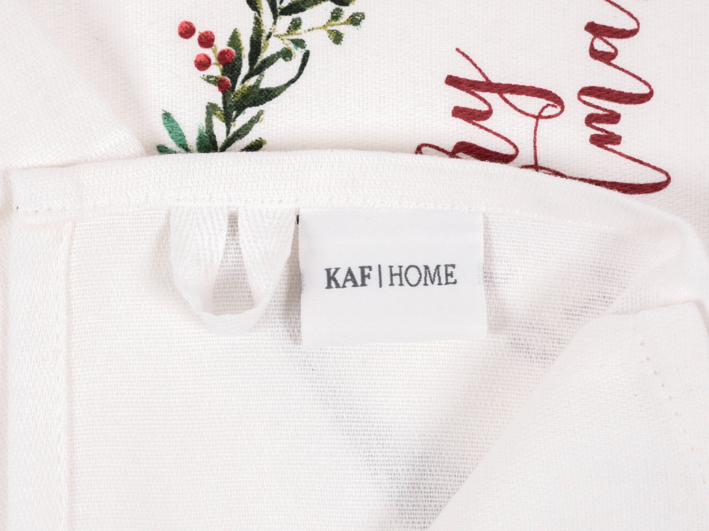 KAF Home Merry Christmas Wreath - Kitchen Towel - Set of 4 Holiday KAF Home