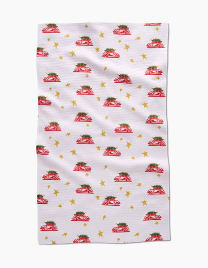 Christmas Bug Tea Towel Linens and placemats Geometry