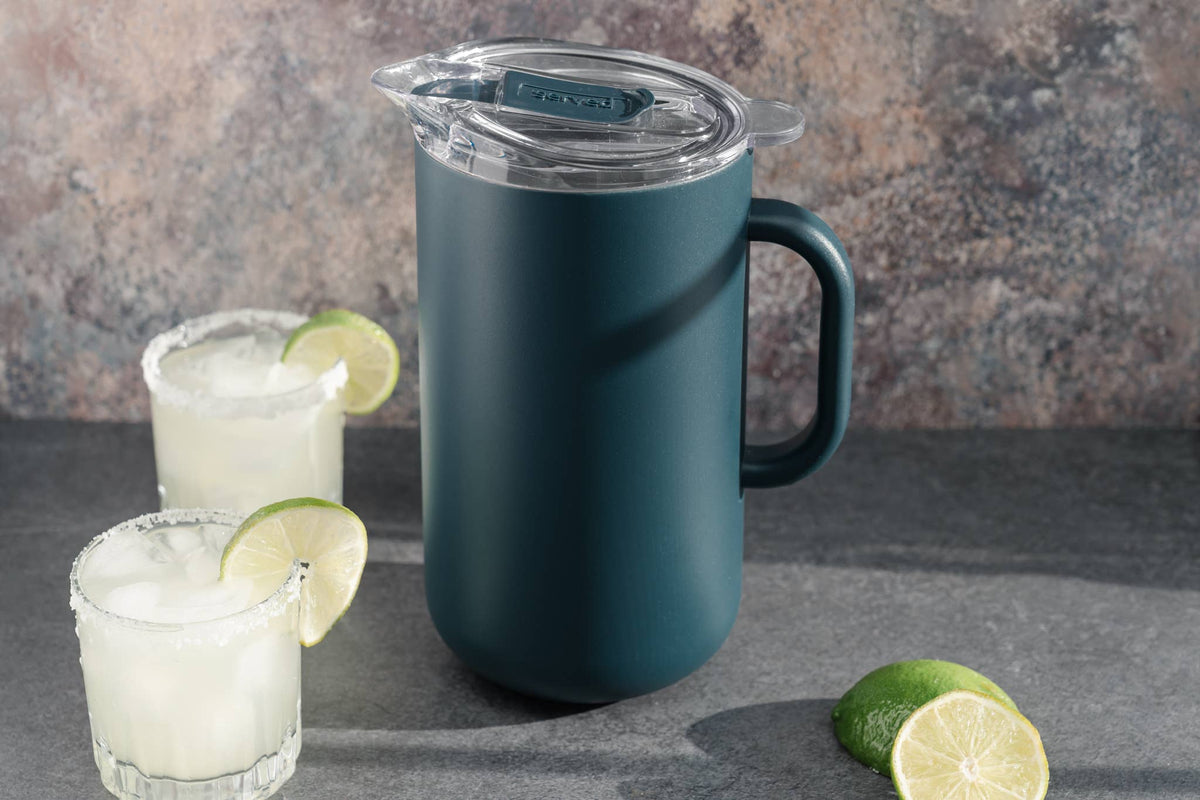 Vacuum-Insulated 2-Liter Pitcher in Caviar served