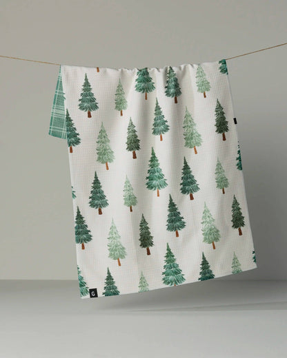 Geometry Pine Grove Luxe Double-Sided Kitchen Towel - Holiday 2026