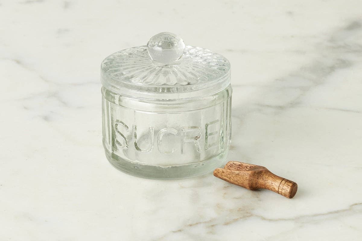 Bistro Glass Sugar Cellar with Scoop Tableware etúHOME