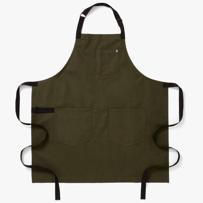 The Essential Kitchen Apron - Olive Green with Black Straps Apron Hedley & Bennett
