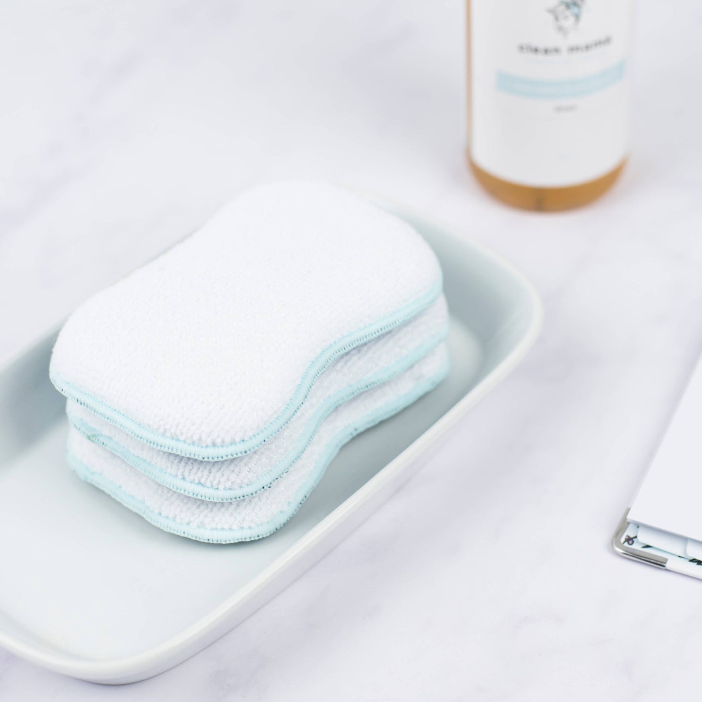 Clean Mama Foaming Scrubbing Sponges -3/set : White Kitchen Tools KAF Home