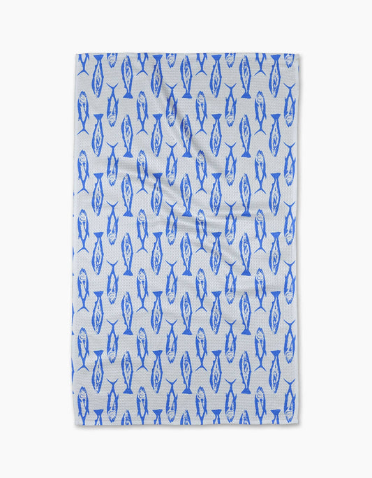Coastal Catch Tea Towel Linens and placemats Geometry