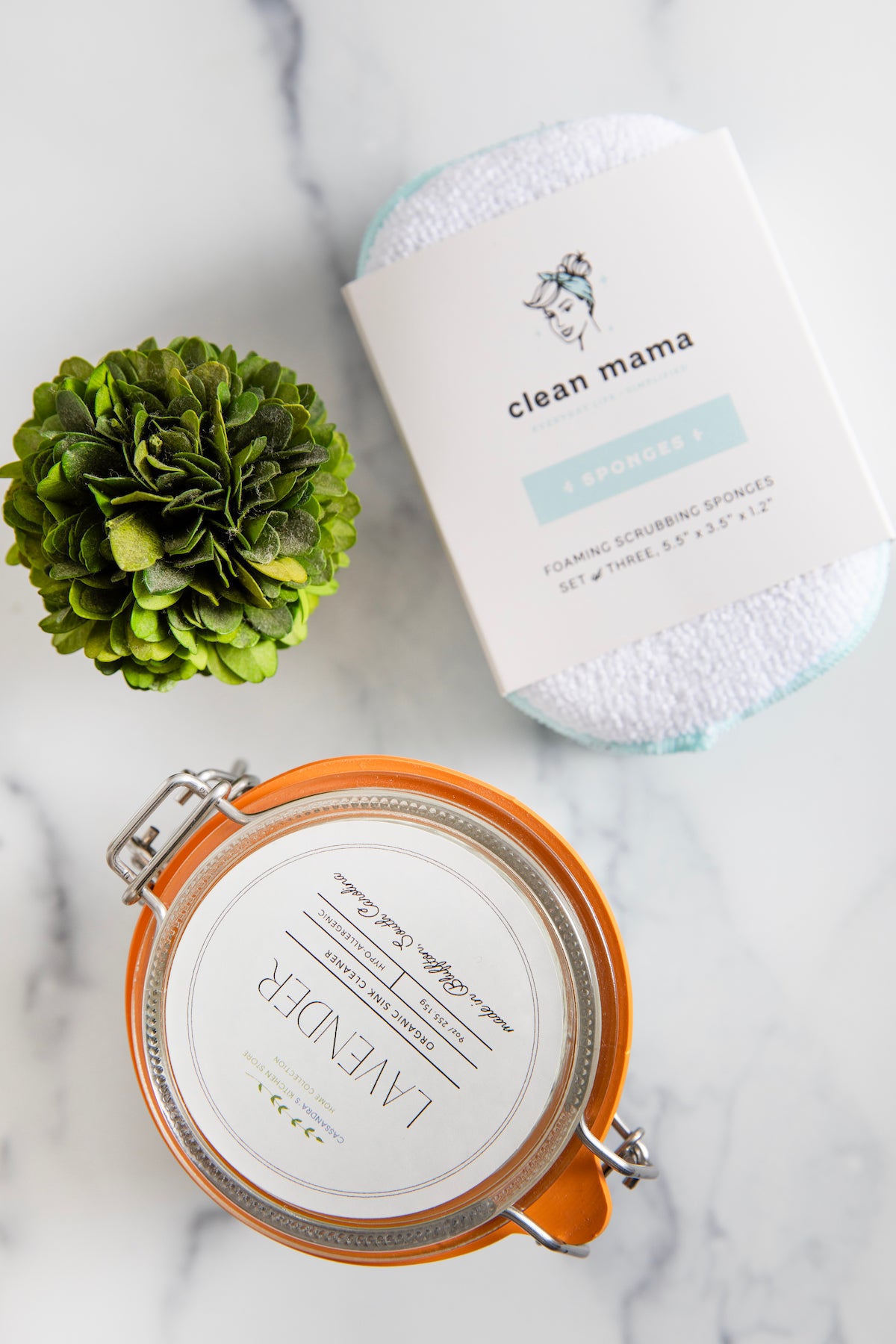 Clean Mama Foaming Scrubbing Sponges -3/set : White Kitchen Tools KAF Home